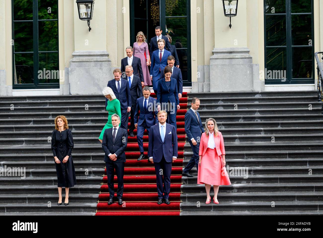 L'Aia, Paesi Bassi. 2 luglio 2024. DEN HAAG, 02-07-2024, Paleis Huis Ten Bosch presentazione del nuovo gabinetto al Palazzo Huis Ten Bosh. Credito: dpa Picture Alliance/Alamy Live News Foto Stock