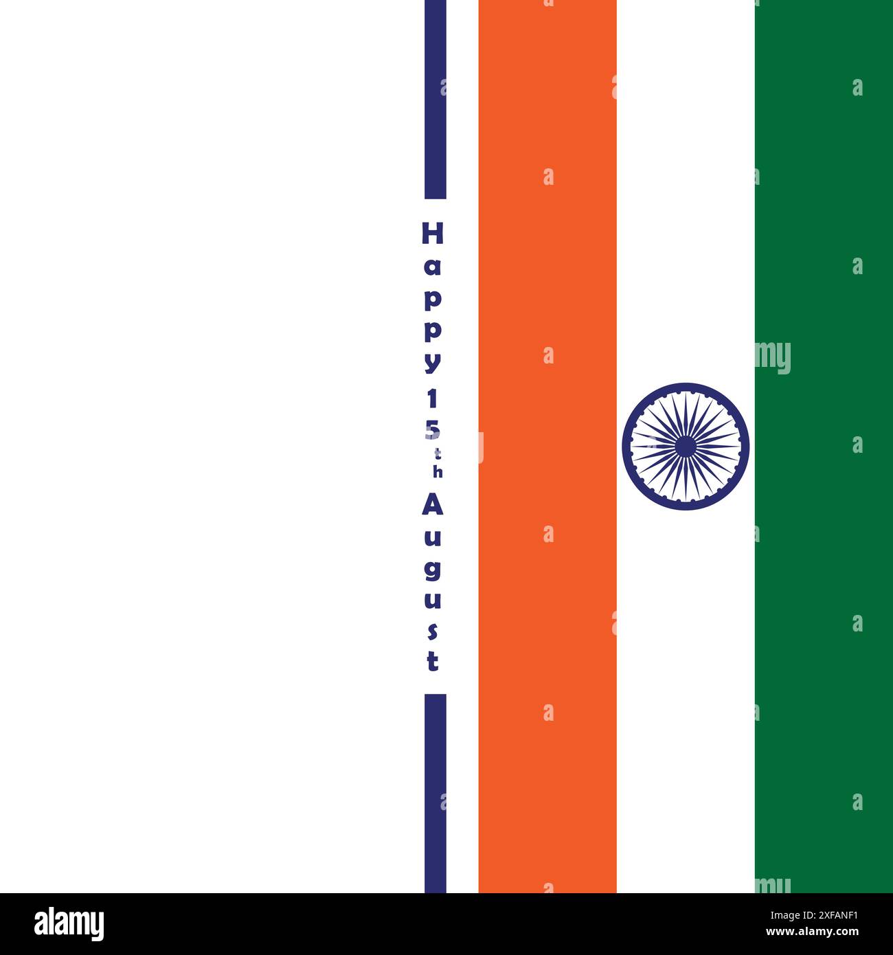 Celebra l'indipendenza dell'India con questo vibrante vettore! La bandiera tricolore, Ashoka Chakra, e il simbolismo patriottico lo rendono perfetto per eventi culturali Illustrazione Vettoriale