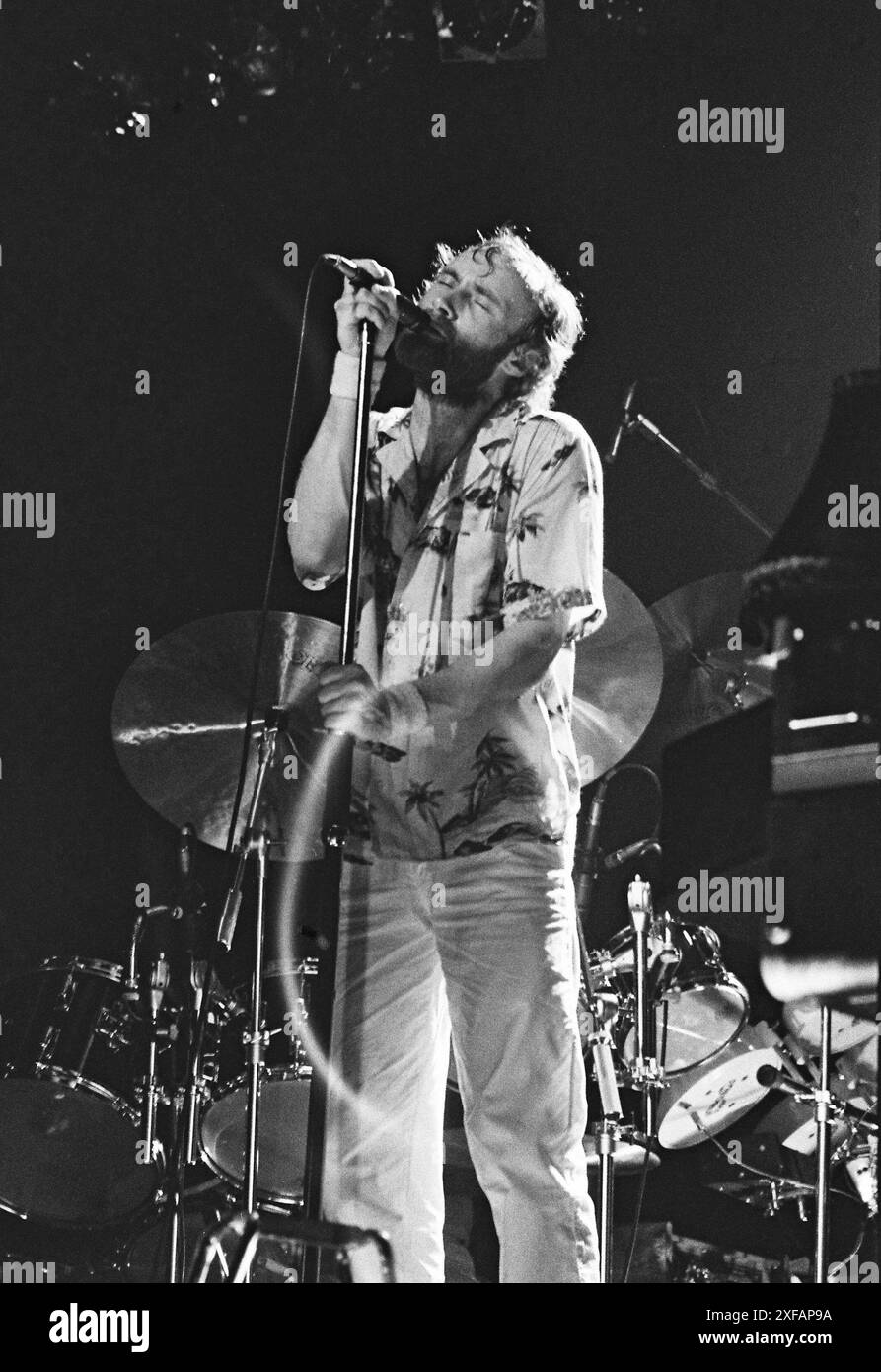 Sheffield, Regno Unito, 17 aprile 1980: Phil Collins si esibisce con i Genesis al Sheffield City Hall. Crediti: Terry Murden / DB Media Services / Alamy Foto Stock