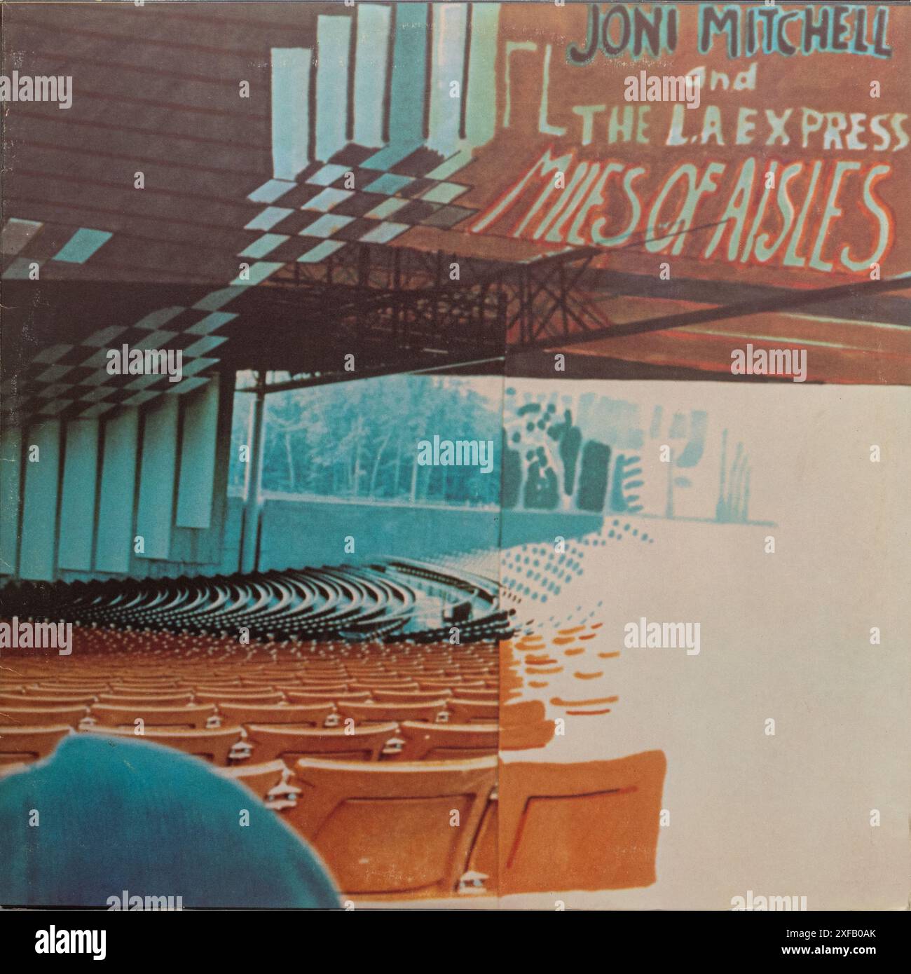 Miles of Aisles album di Joni Mitchell, cantautore canadese, copertina in vinile LP Foto Stock