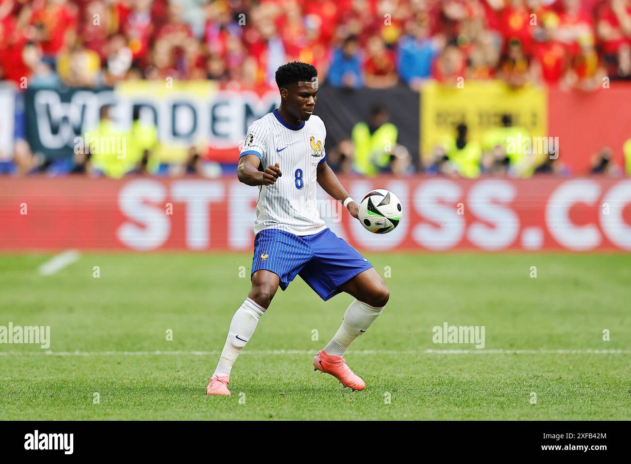 Aurelien Tchouameni (fra), 1° LUGLIO 2024 - calcio: "Campionato europeo UEFA Germania 2024" partita di sedici round tra Francia 2-1 Belgio alla Dusseldorf Arena di Dusseldorf, Germania. (Foto di Mutsu Kawamori/AFLO) Foto Stock