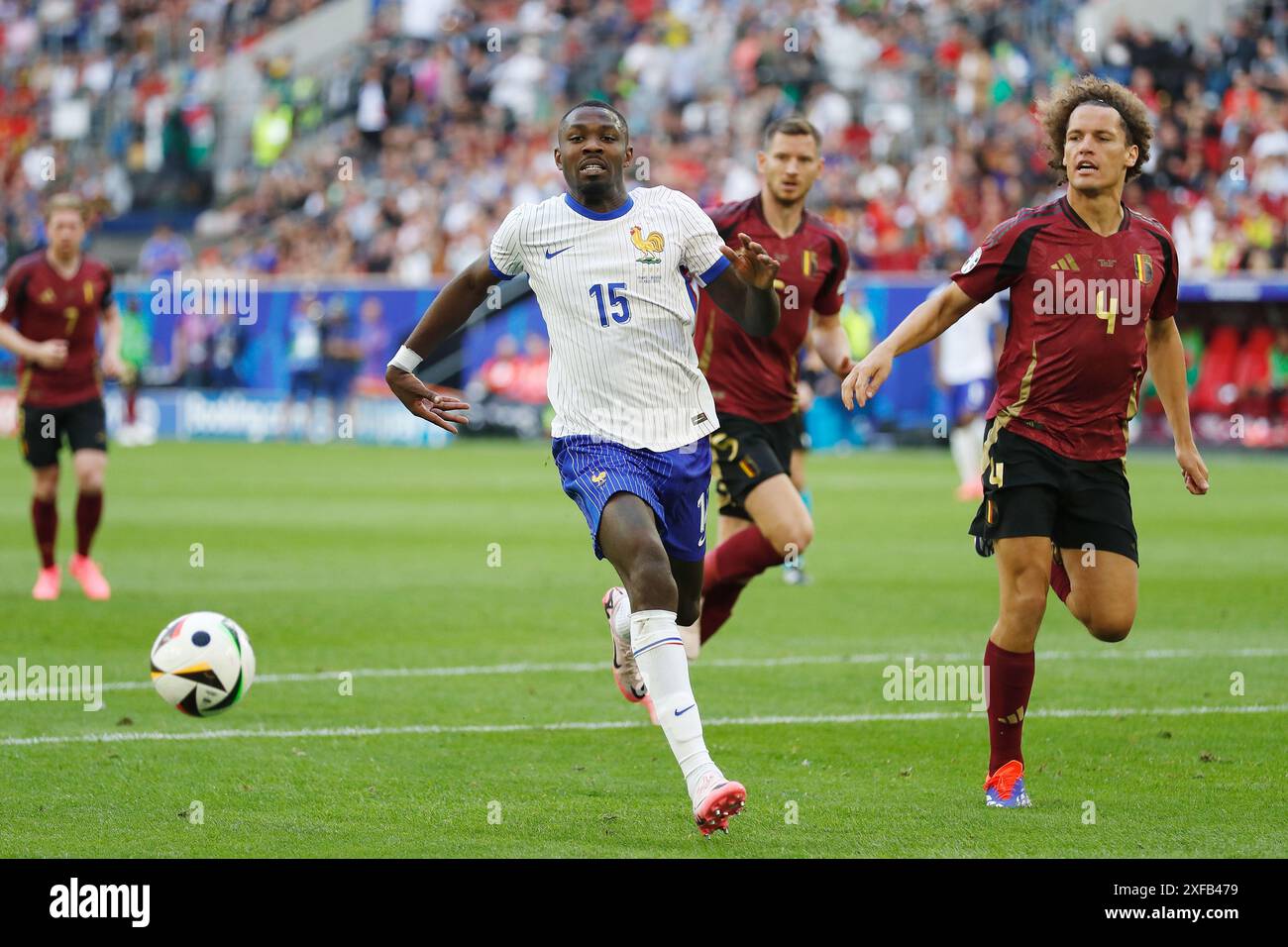 Marcus Thuram (fra), 1 LUGLIO 2024 - calcio: "UEFA European Championship Germany 2024" partita di 16 partite tra Francia 2-1 Belgio alla Dusseldorf Arena di Dusseldorf, Germania. (Foto di Mutsu Kawamori/AFLO) Foto Stock