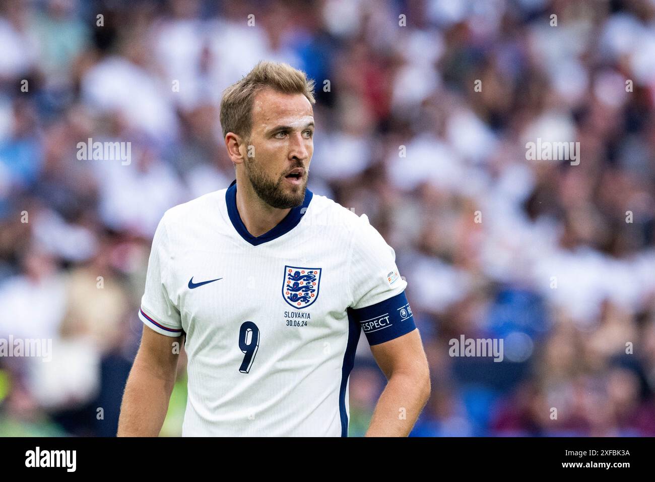 Harry Kane (Inghilterra, n. 09), GER, Inghilterra (ENG) vs Slovacchia (SVN), Fussball Europameisterschaft, UEFA EURO 2024, turno di 16, 30.06.2024 foto: Eibner-Pressefoto/Michael Memmler Foto Stock