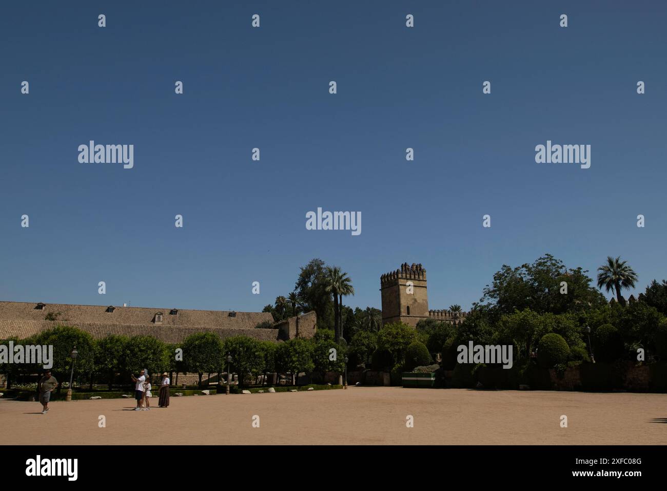 Gli aspetti dell'interno dell'Alcázar dei monarchi cristiani sono esposti, che fa parte del centro storico di Cordova, un complesso dichiarato patrimonio dell'umanità dall'UNESCO, a Cordova, Andalusia, Spagna, il 2 luglio, 2024. (foto di Cristian Leyva/NurPhoto) credito: NurPhoto SRL/Alamy Live News Foto Stock