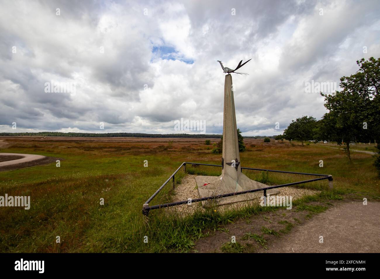 Il Monumento aviotrasportato a Ginkelse Heide vicino Arnhem, Paesi Bassi Foto Stock