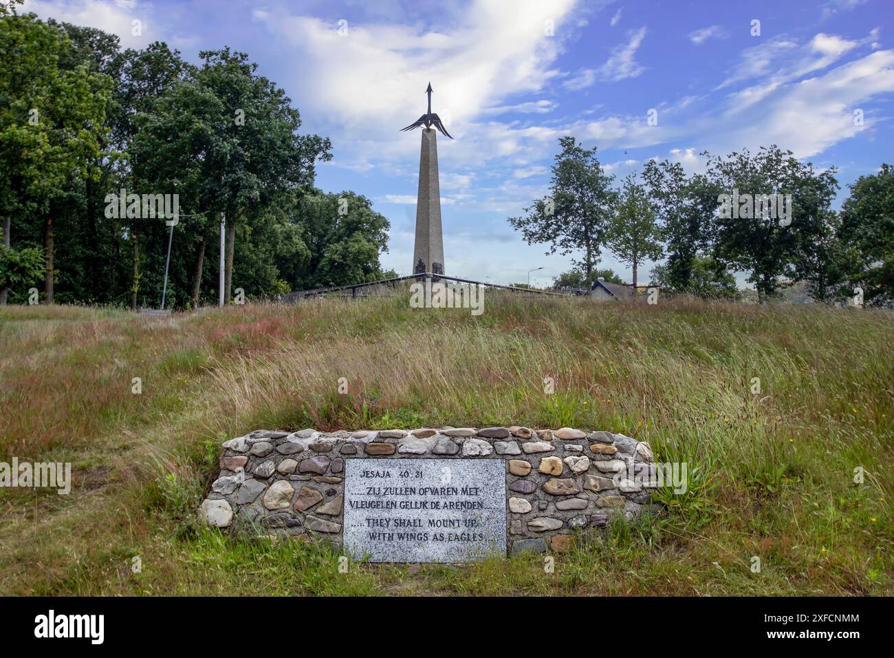 Il Monumento aviotrasportato a Ginkelse Heide vicino Arnhem, Paesi Bassi Foto Stock