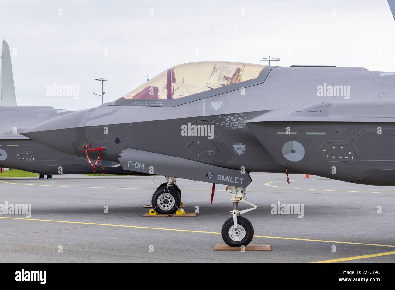 Caccia a volo leggero f35 della Royal Netherlands Air Force in Vaasa Airshow Foto Stock