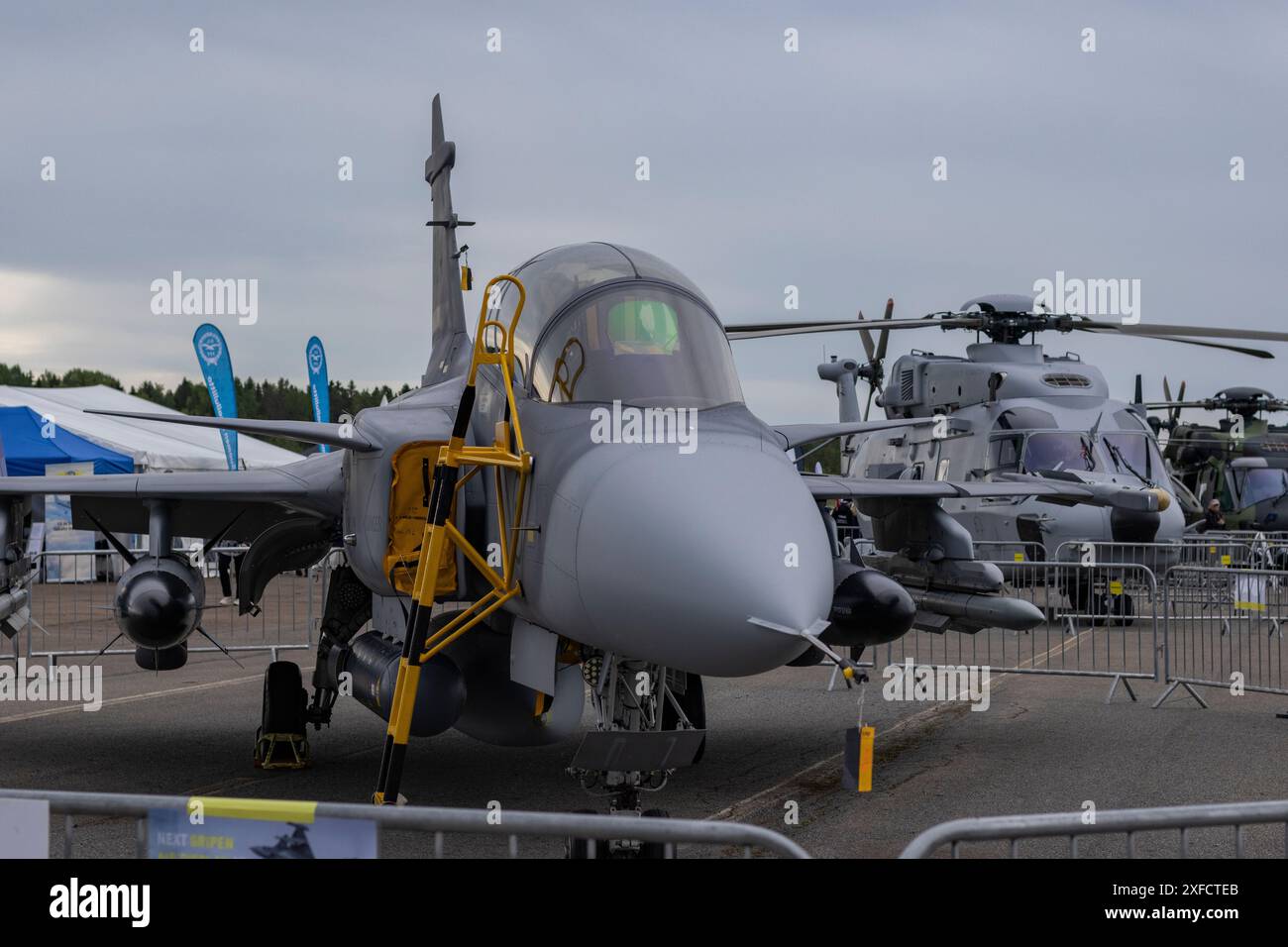 Il caccia Gripen dell'Aeronautica militare svedese Foto Stock