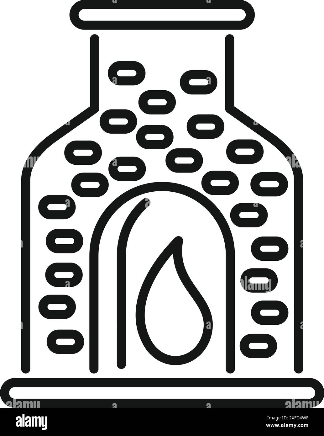 Illustrazione che raffigura il processo di produzione di biocarburanti utilizzando biomassa delle alghe, evidenziando la conversione della materia organica in energia sostenibile Illustrazione Vettoriale