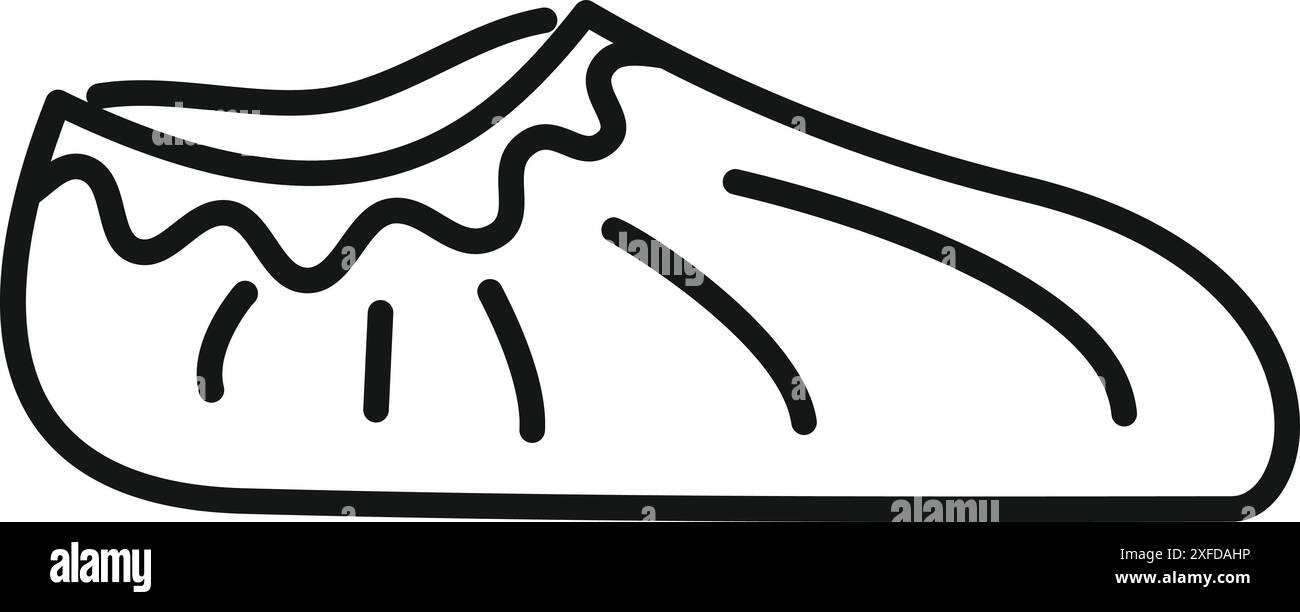 Disegno di un copriscarpe per prevenire la contaminazione, utilizzato per l'igiene e la protezione Illustrazione Vettoriale