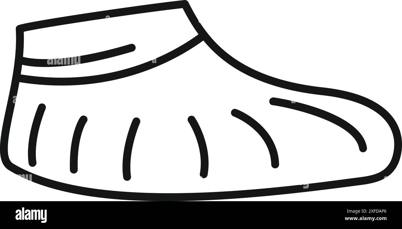 Copriscarpe medico che protegge il pavimento dell'ospedale dalla contaminazione, mantenendo i pazienti al sicuro dalle infezioni Illustrazione Vettoriale