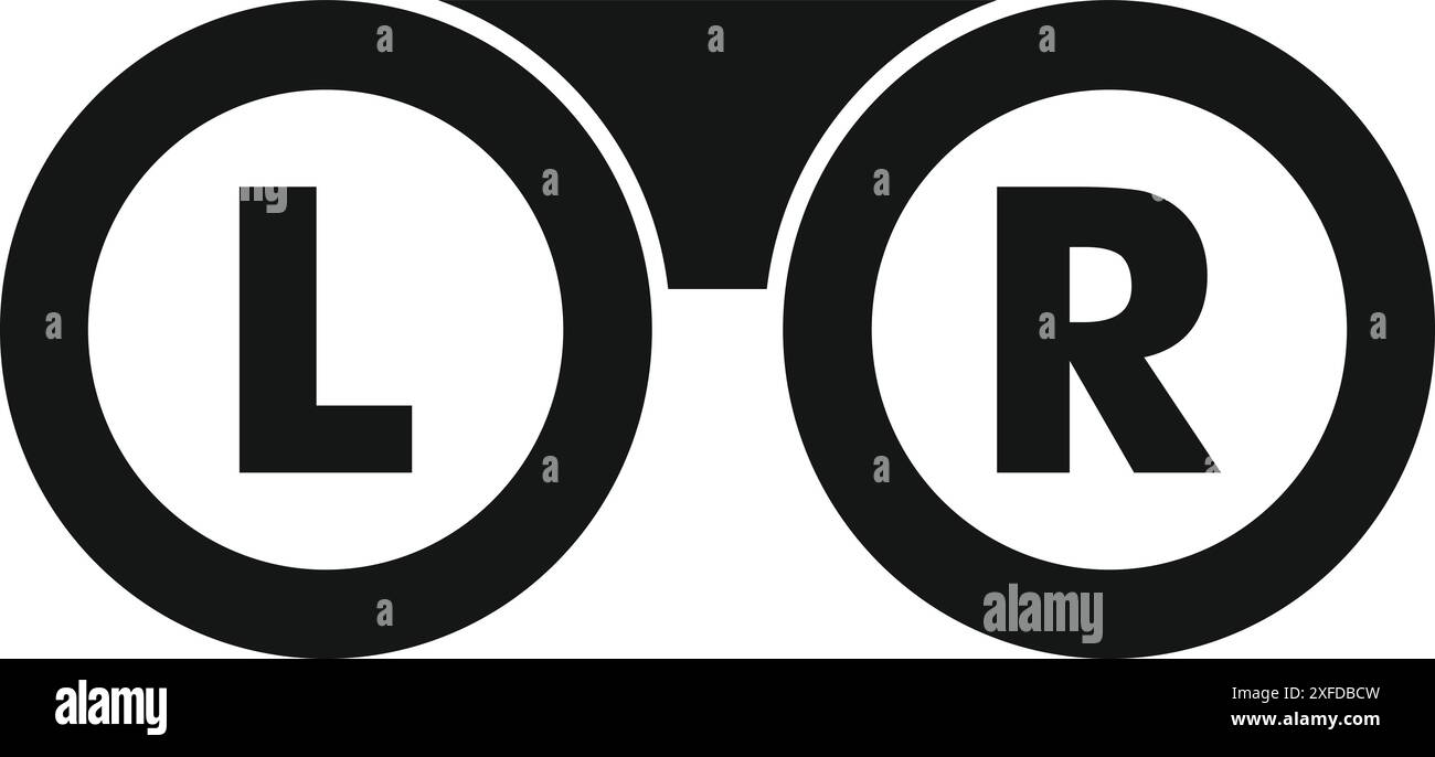 Vista ravvicinata di un casco di prova, comunemente utilizzato dagli optometristi durante gli esami oculari Illustrazione Vettoriale