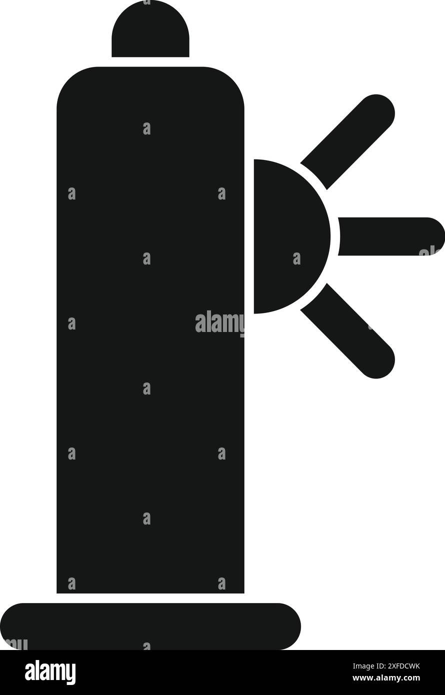Ingresso del cancello girevole che consente l'ingresso dell'icona Illustrazione Vettoriale