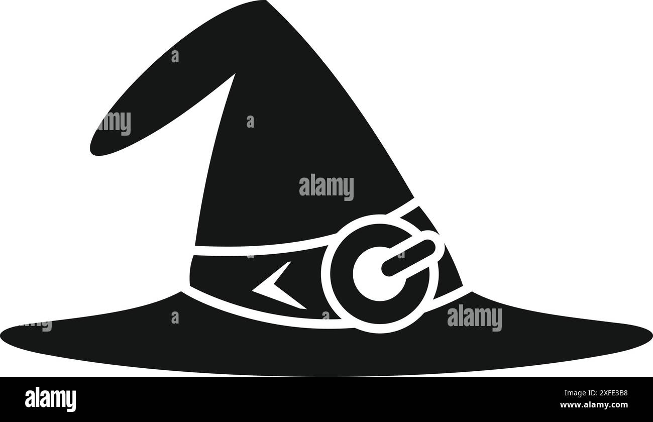 Cappello da strega che rappresenta le celebrazioni di halloween e le feste spaventose Illustrazione Vettoriale