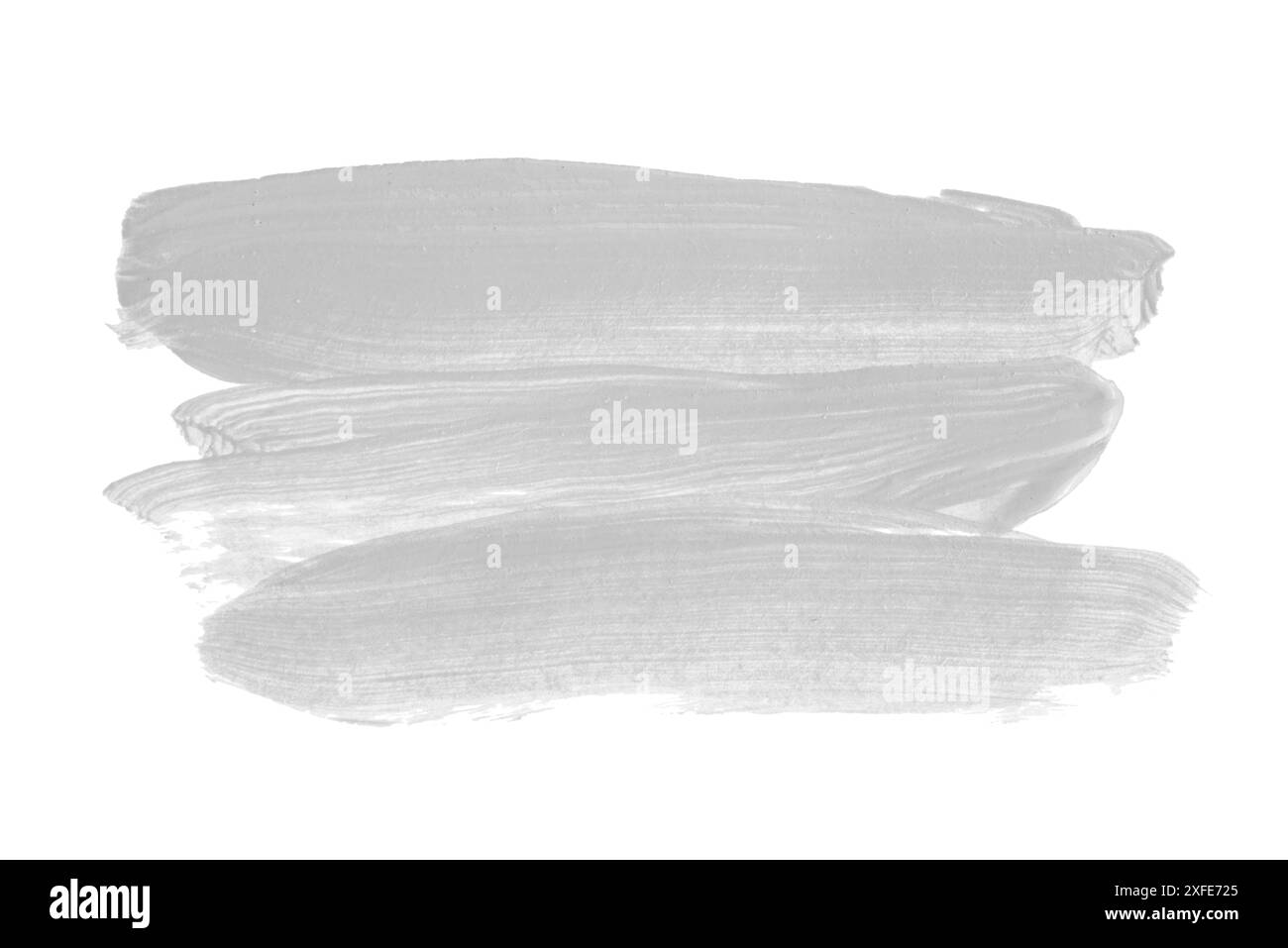 Tratto di pennello colorato che si ferma su uno sfondo isolato, texture acquerello su tela, macchie di rossetto rosa Foto Stock