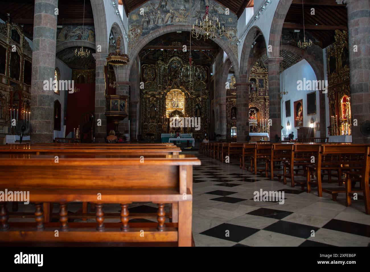 Santa Cruz de Tenerife, Spagna 5 settembre 2023, nella chiesa di San Francisco de Asís a Santa Cruz de Tenerife Foto Stock