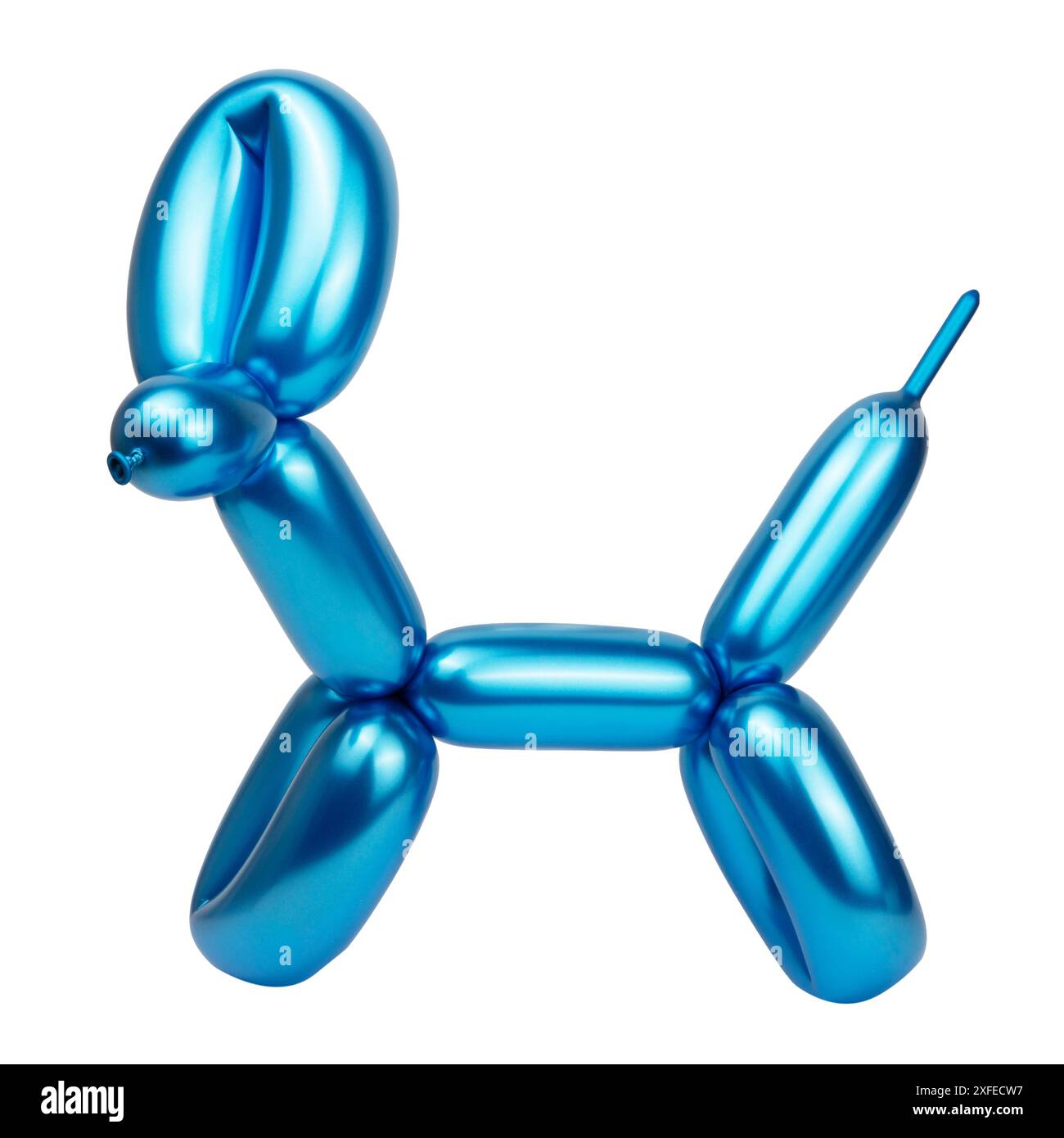 cuccioli fatti di palloncini modellanti, composizione isolata su sfondo bianco Foto Stock