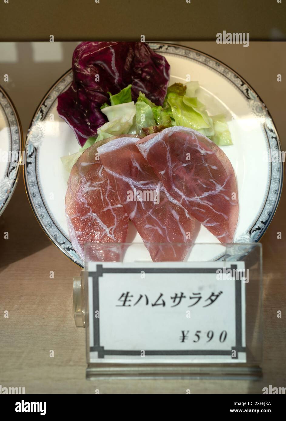 Cibo falso in plastica nella vetrina del ristorante Tokyo Giappone Foto Stock