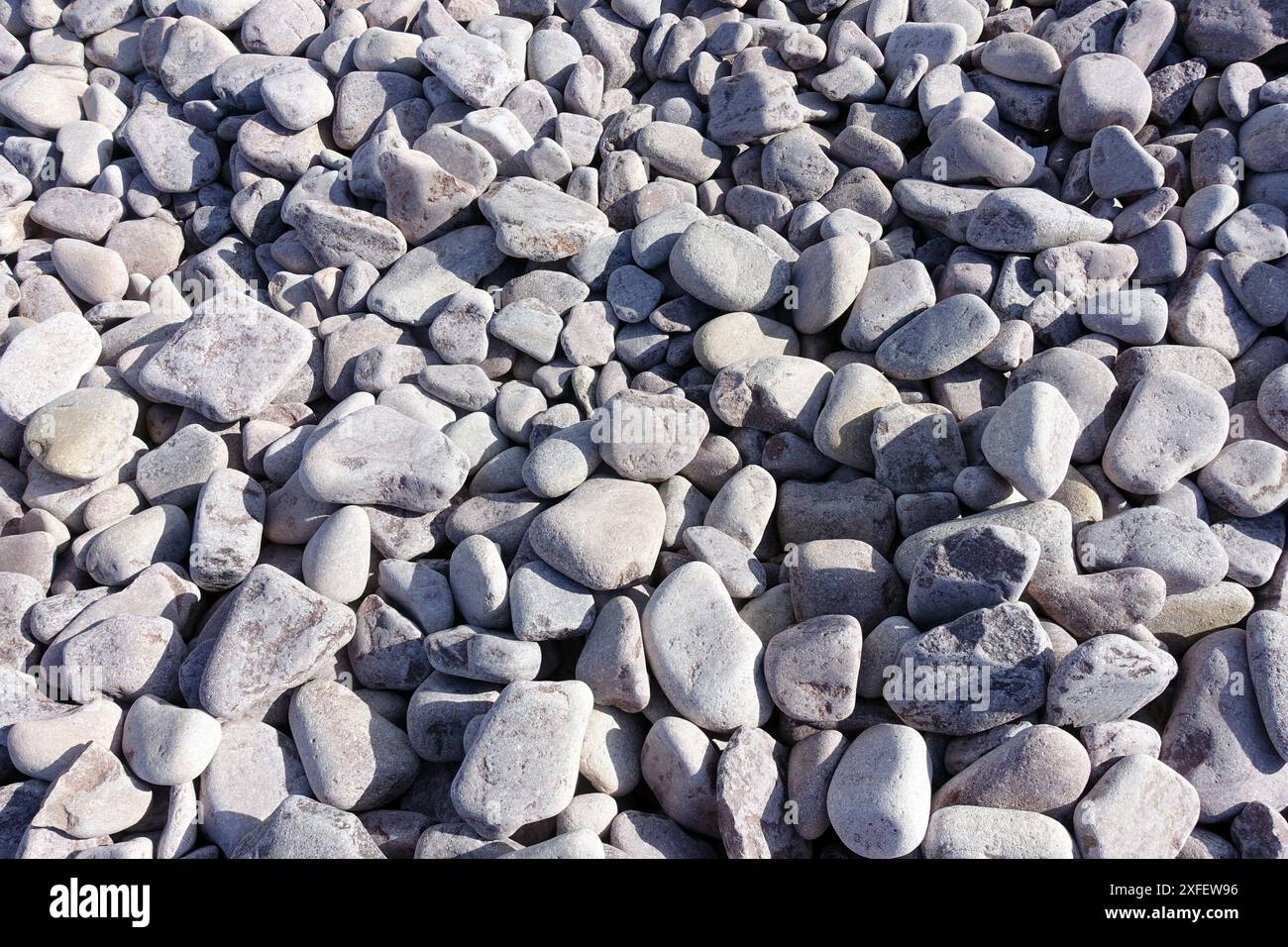 Pietre di granito rosa lavate sulla costa, Francia, Bretagna, Erquy Foto Stock