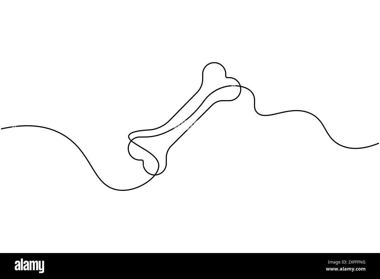 Disegno continuo di una linea dell'immagine vettoriale del contorno isolato Illustrazione Vettoriale