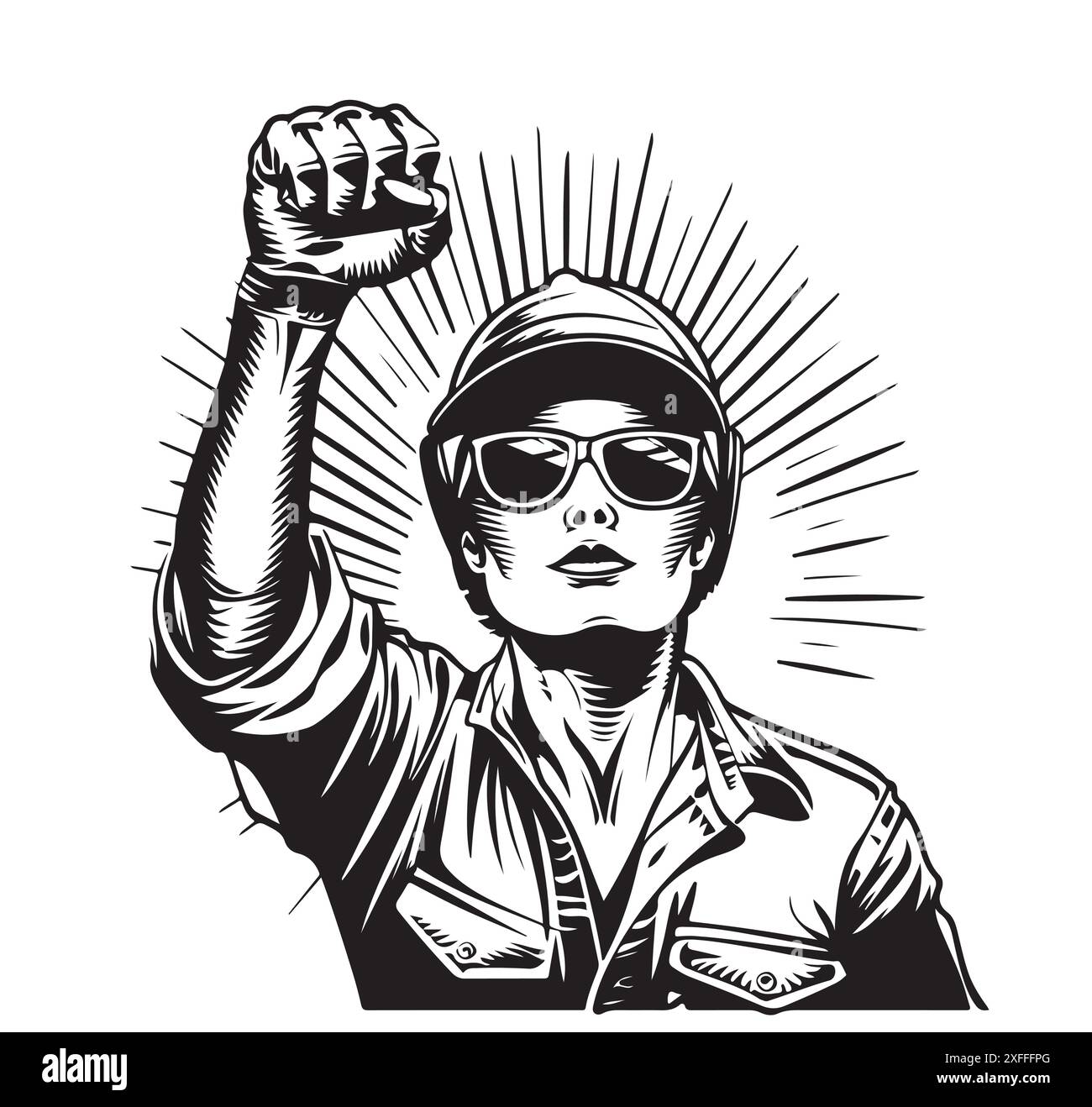 un operaio edile affronta una donna che disegna un'illustrazione vettoriale Illustrazione Vettoriale