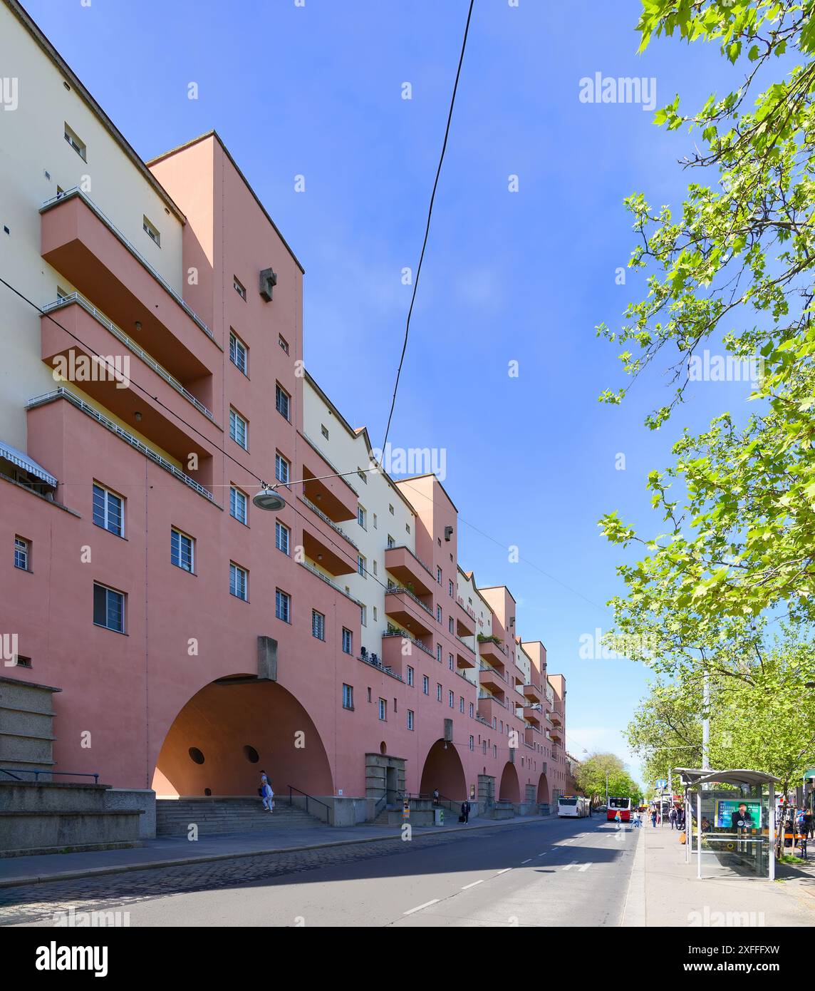 Vienna, Austria - Karl Marx Hof abitazione di Karl EHN Foto Stock