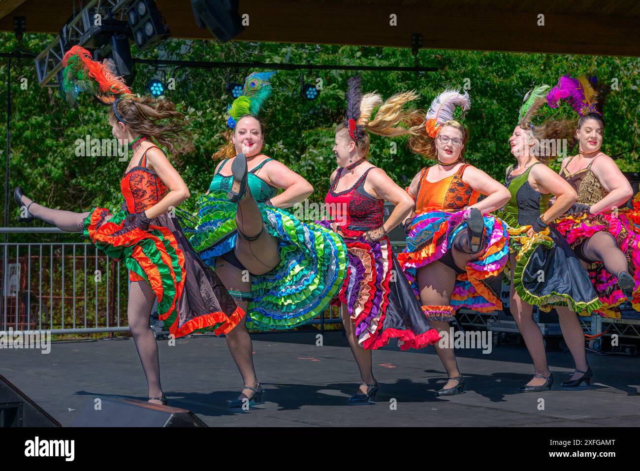 Golden Spike CAN Dancers, Golden Spike Days, Port Moody, British Columbia*, Canada Foto Stock