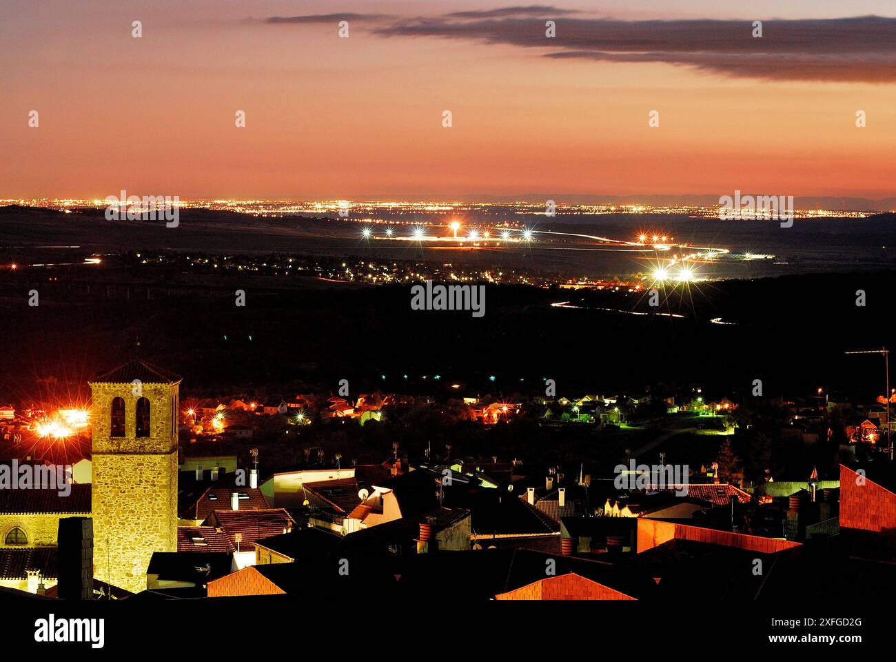 Chiesa di nostra Signora di Asuncion a Miraflores de la Sierra, Madrid, Spagna Foto Stock