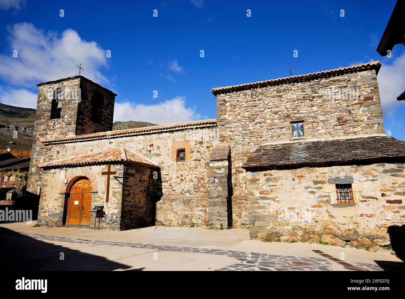 Chiesa di San Ildefonso di Valverde de los Arroyos, Guadalajara. Spagna Foto Stock