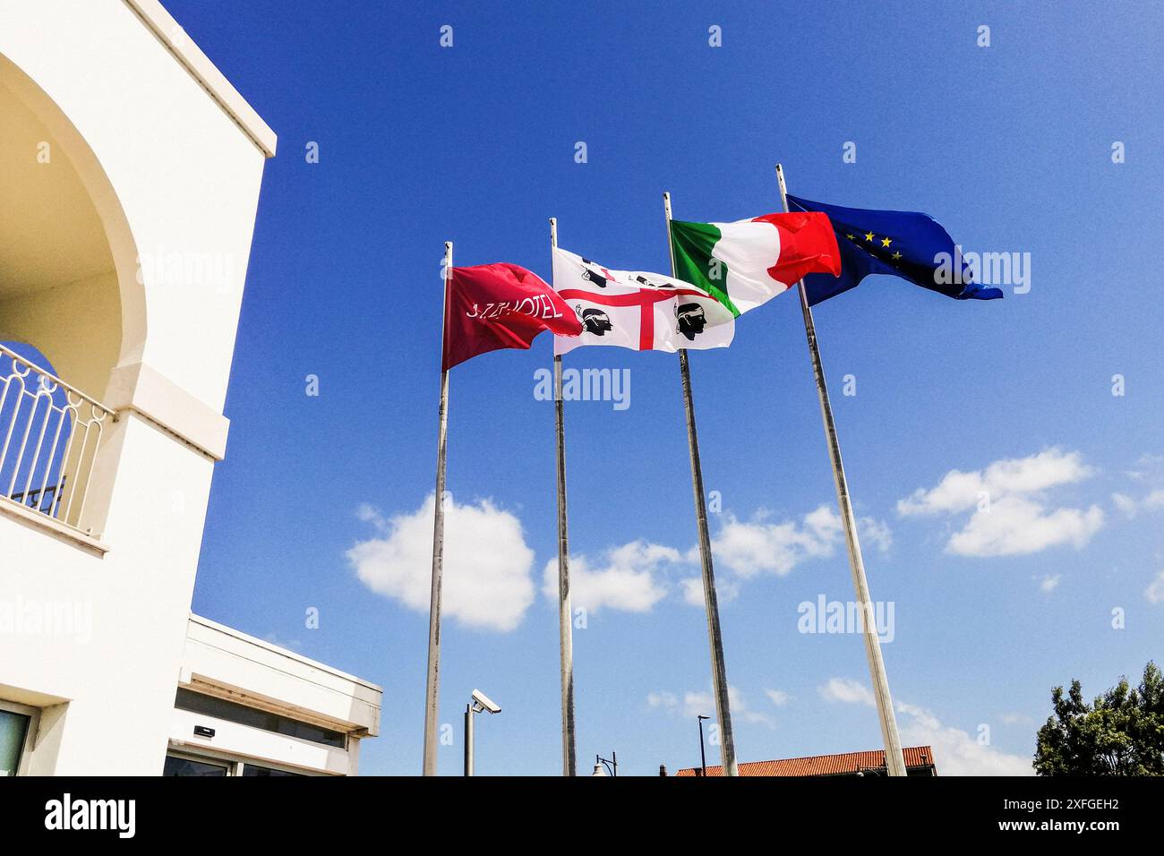 Italia, Sardegna, regione Gallura, Olbia, hotel locale Foto Stock