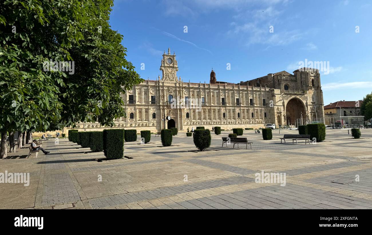 Monastero di San Marcos a León, attualmente un ostello nazionale. Foto Stock