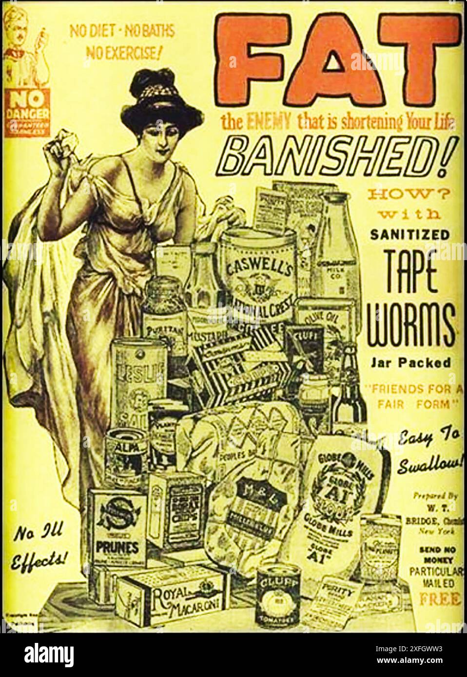 GRASSO BANDITO pubblicità di salute americana fine 19 ° secolo Foto Stock