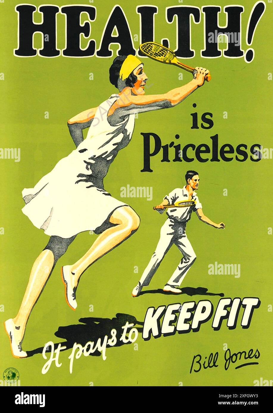 LA SALUTE È INESTIMABILE americano manifesto anni '1920 Foto Stock