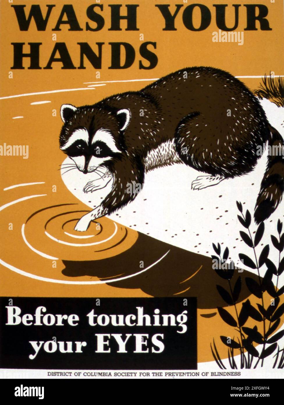 LAVARSI LE MANI poster americano intorno al 1938 Foto Stock