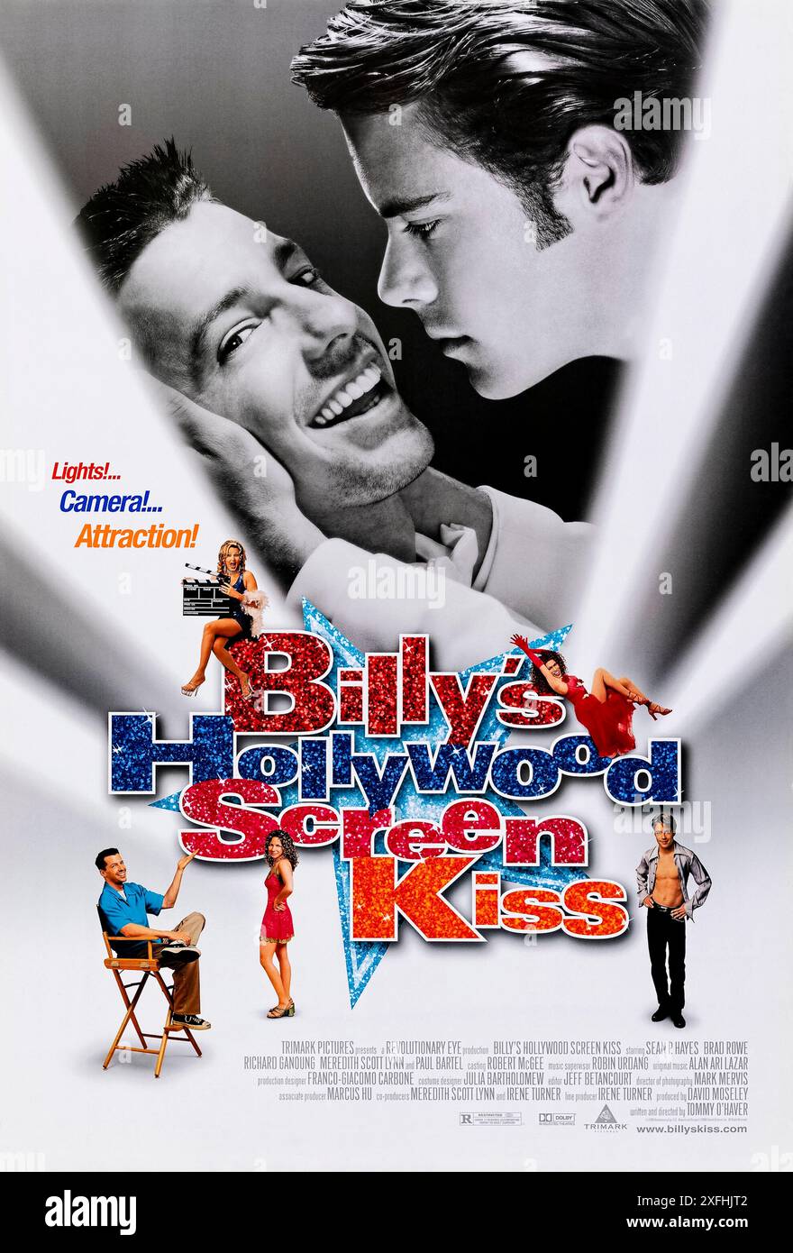 Billy's Hollywood Screen Kiss (1998) diretto da Tommy o'Haver e interpretato Sean Hayes, Brad Rowe e Armando Valdes-Kennedy. Billy, un giovane fotografo gay in difficoltà, si innamora di Gabriel, un cameriere e aspirante musicista che probabilmente è etero ma forse gay o almeno curioso. Fotografia di un poster originale US 1998 da un foglio ***SOLO PER USO EDITORIALE***. Crediti: Immagini BFA/Trimark Foto Stock
