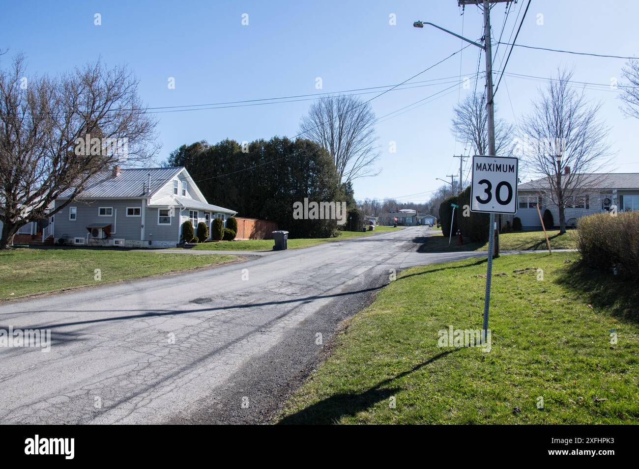 Quartiere residenziale di Hartland, New Brunswick, Canada Foto Stock