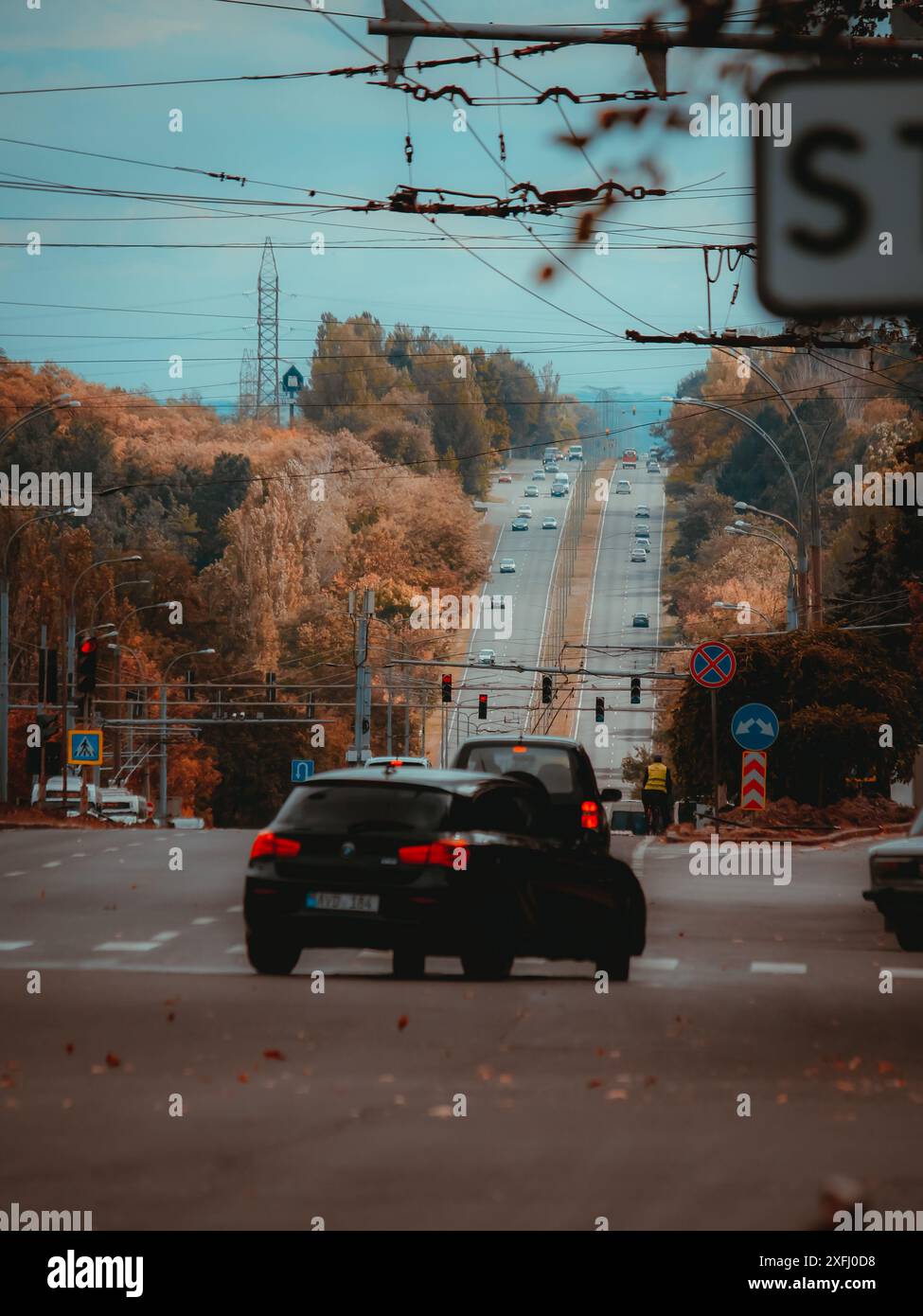 Sulla strada per l'aeroporto di Chisinau (Moldavia) Foto Stock