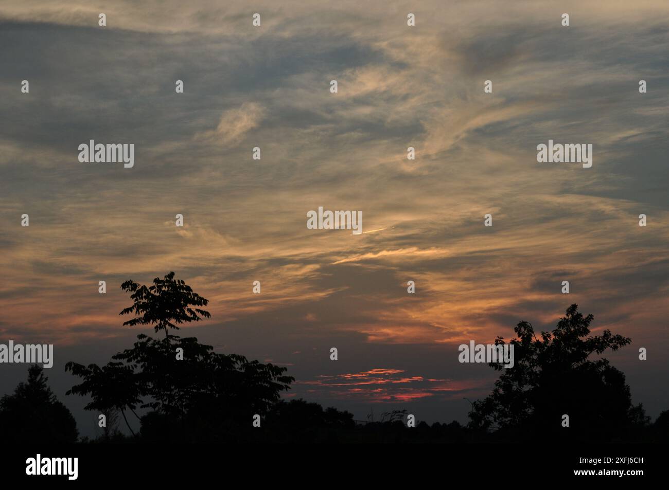 Tramonto incandescente. Foto Stock