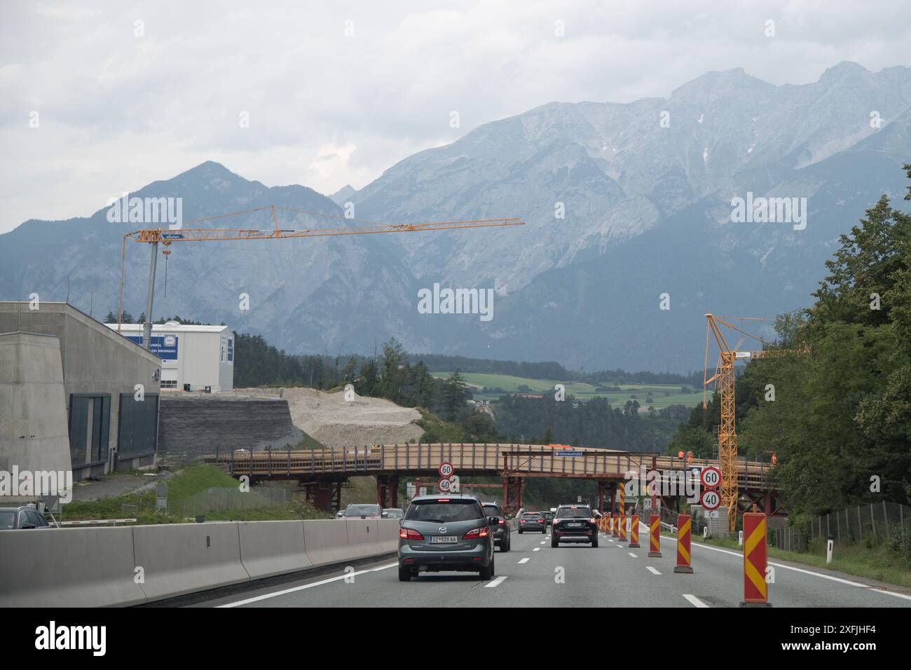 Brennerautobahn A13 Tirol, Austria © Wojciech Strozyk / Alamy Stock Photo Foto Stock