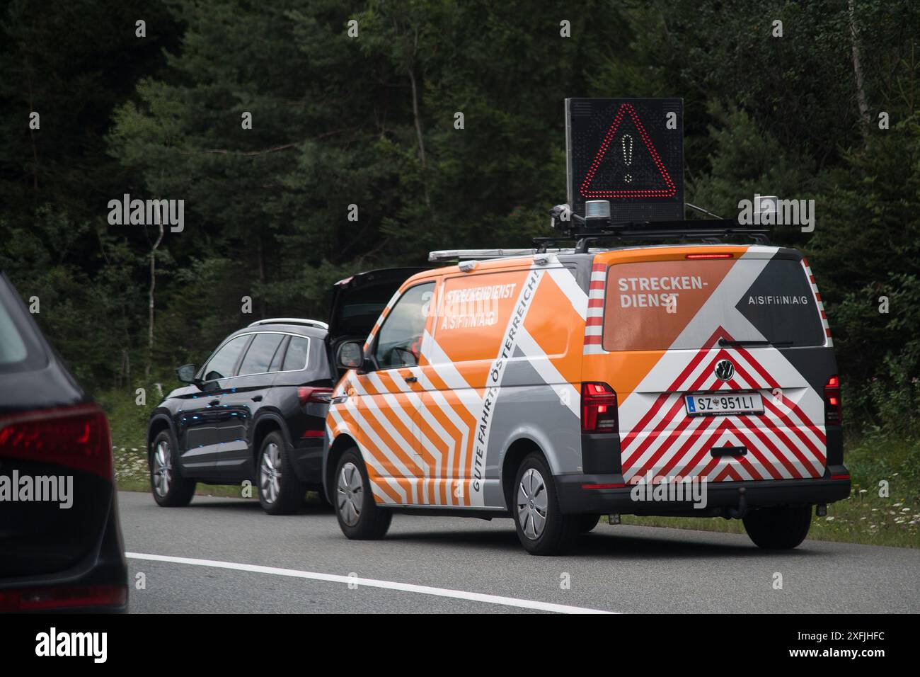 Incidente di Raod sulla A12 Inn Valley Autobahn a Innsbruck, Tirol, Austria © Wojciech Strozyk / Alamy Stock Photo Foto Stock