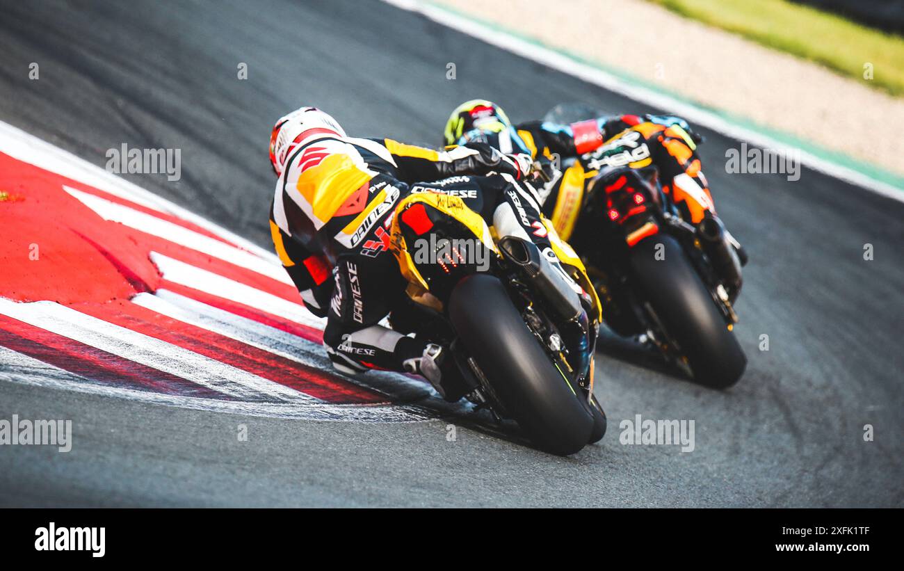 Oschersleben, Germania, 9 giugno 2019: Gare di superbike competono al FIM Endurance World Championship di Oschersleben Foto Stock