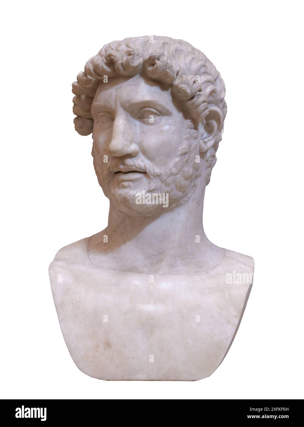 Busto dell'imperatore Adriano, dal Mausoleo di Adriano, probabilmente creato dopo la morte dell'imperatore nel 138 d.C. Foto Stock Busto dell'imperatore Adriano, dal Mausoleo di Adriano, probabilmente creato dopo la morte dell'imperatore nel 138 d.C. Foto Stock