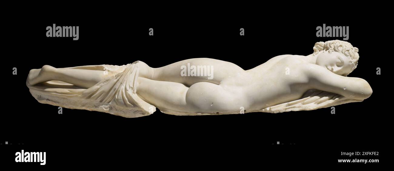 Ermafrodite addormentata, copia romana di un originale greco. Opera romana del periodo imperiale, II secolo d.C. Foto Stock