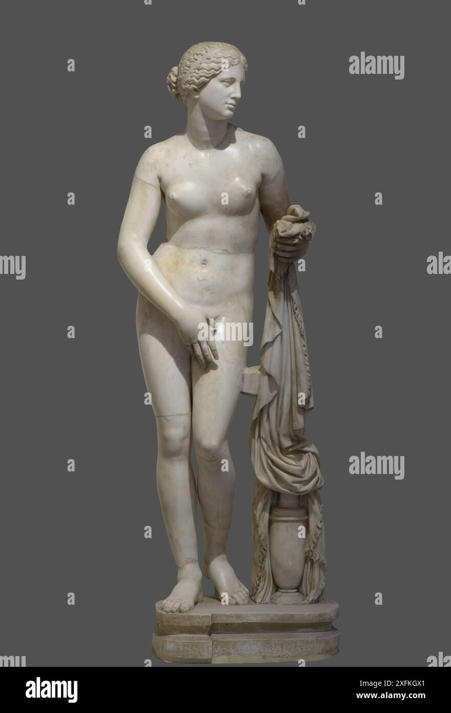 Cnidus Afrodite. Marmo, copia romana dopo un originale greco del IV secolo a.C.. Roma, Italia Foto Stock