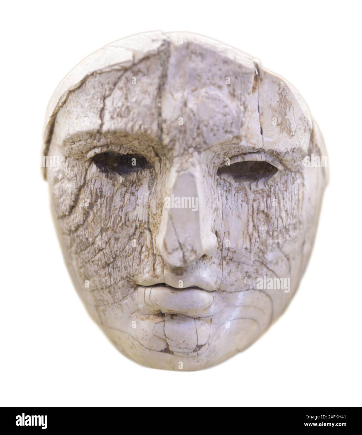 Faccia d'avorio da una statua di Atena (Minerva) a grandezza naturale di criselefantina (oro e avorio). Datato agli inizi del II secolo d.C. Foto Stock