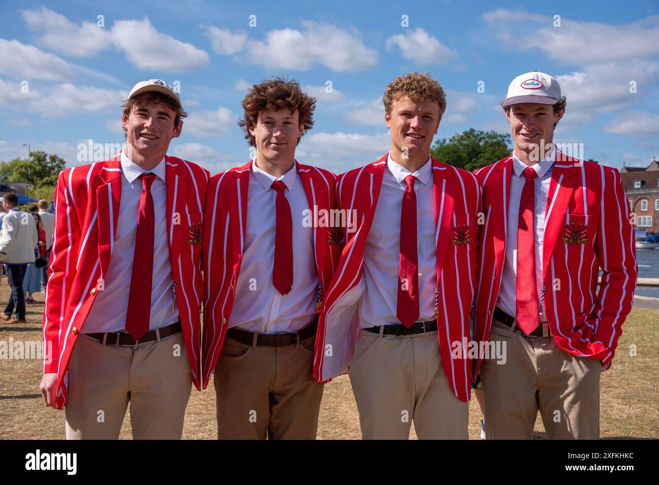 Henley Royal Regatta, Henley-on-Thames, Oxfordshire, Regno Unito, 4 luglio 2024. Un equipaggio dell'Avon Rowing Club, nuova Zelanda. Crediti: Martin Anderson/Alamy Live News Foto Stock