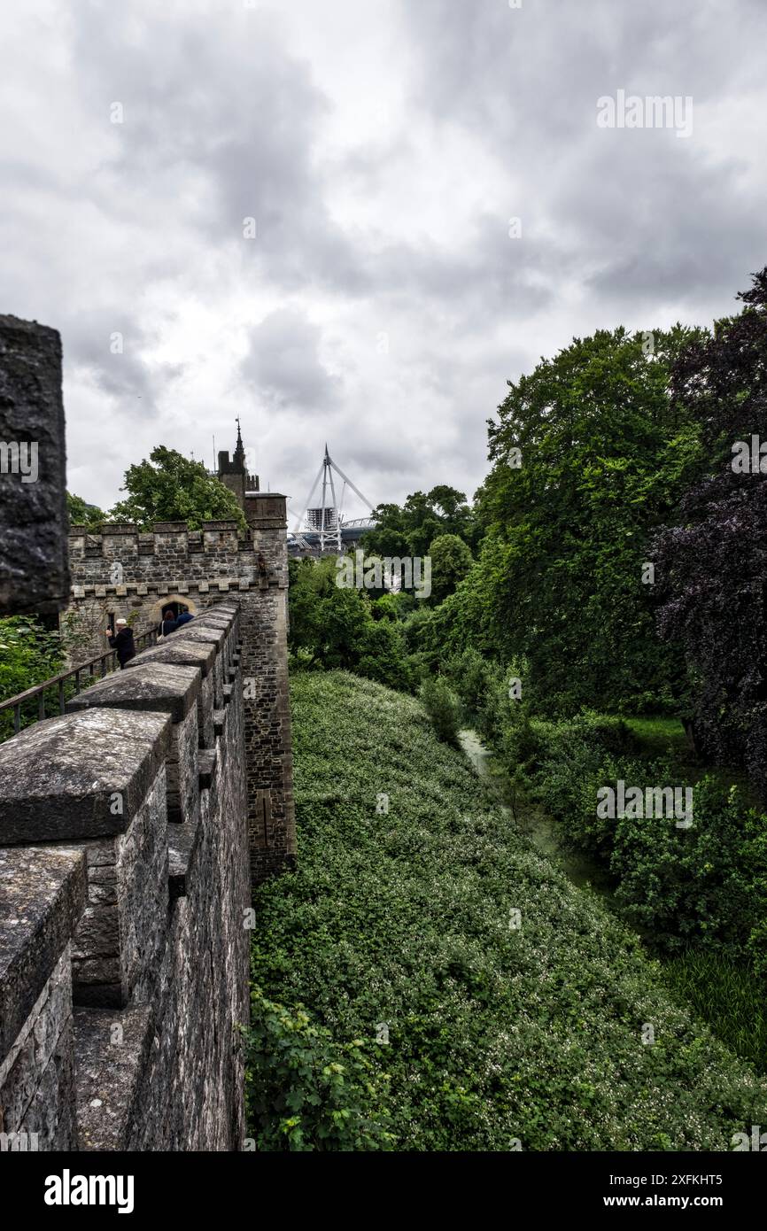 Castello di Cardiff, Cardiff, Galles, Regno Unito Foto Stock