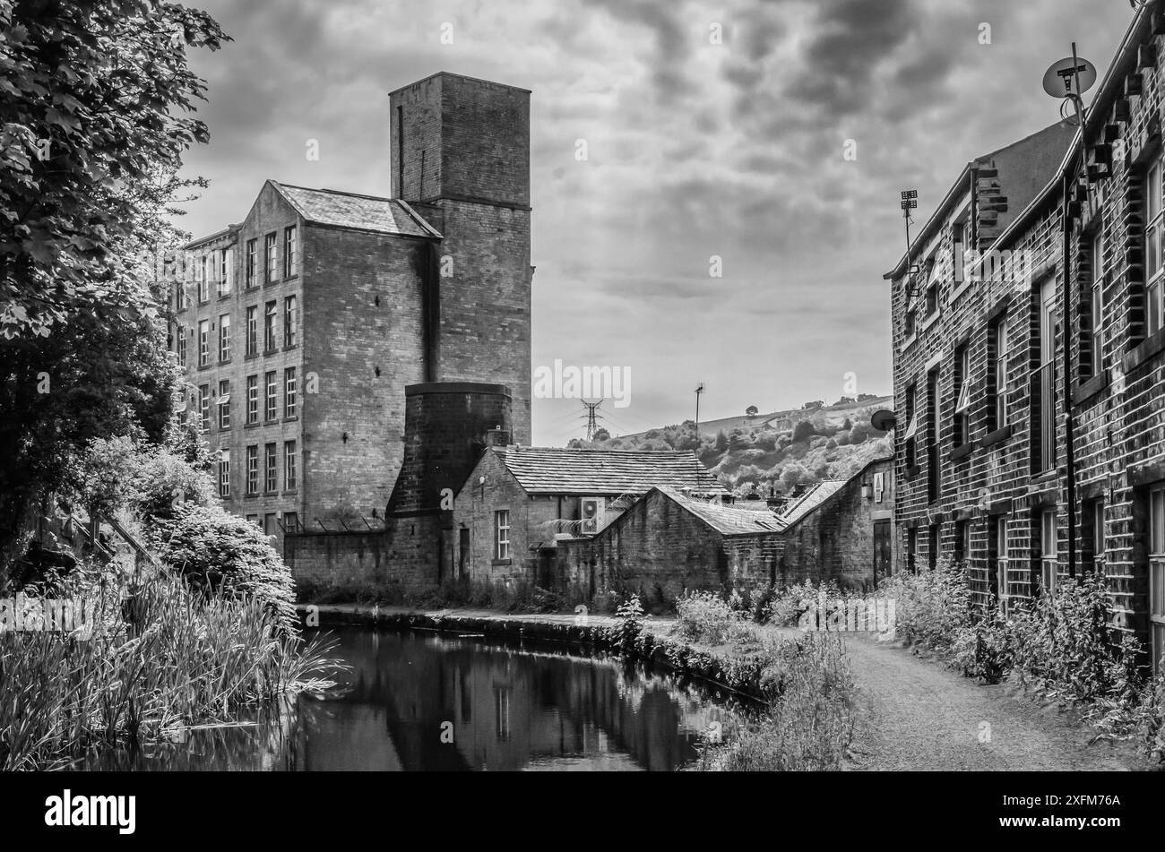 Vecchi mulini industriali nello Yorkshire Foto Stock