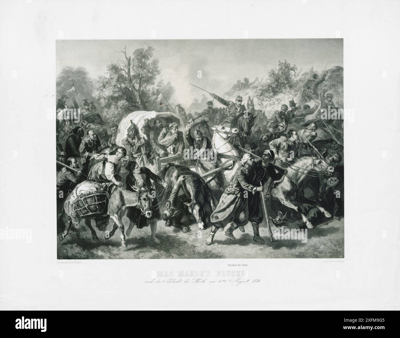 La ritirata di Mac Mahon dopo la battaglia di Wörth il 6 agosto 1870, 1872 Foto Stock