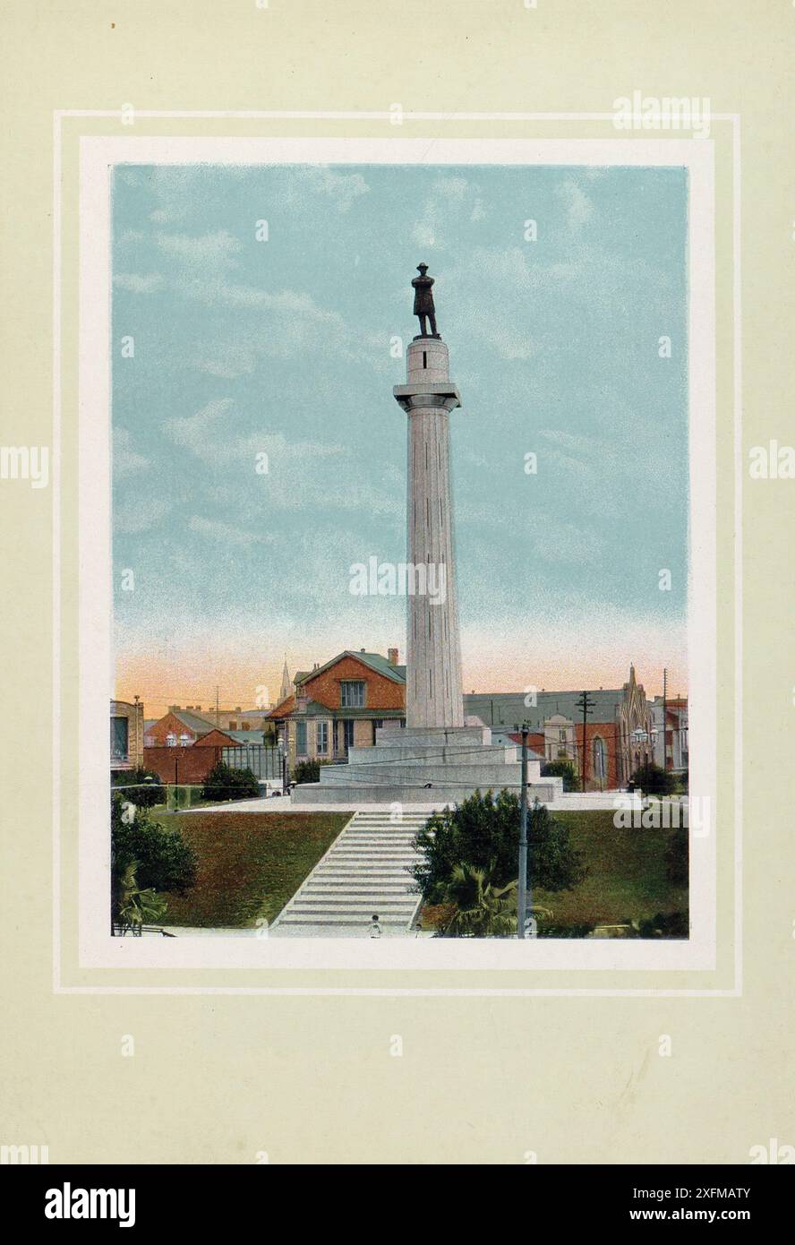 New Orleans vintage. Monumento a Lee. La. USA, anni 1900 Foto Stock